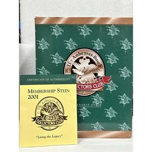 Anheuser Busch 2001 Members Only Budweiser Classic Stein CB17 Beer‎ Stein Mug